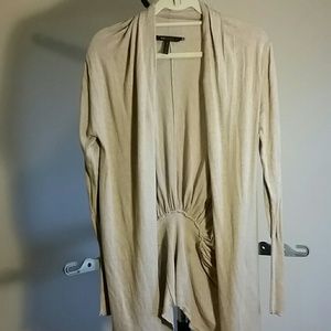 BCBG Cardigan sweater , open front , shawl collar.